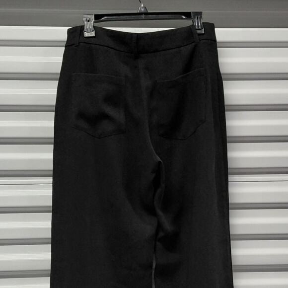 $245 NWT Cotélac Women’s Black Wide Leg Cropped Pants Size 3 US Large Minimalist - Picture 9 of 15